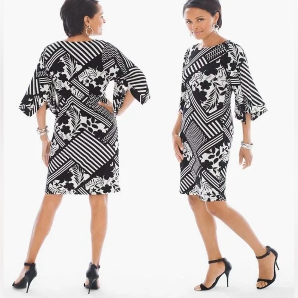 Chico's Monochrome Patterned Dress……..659
